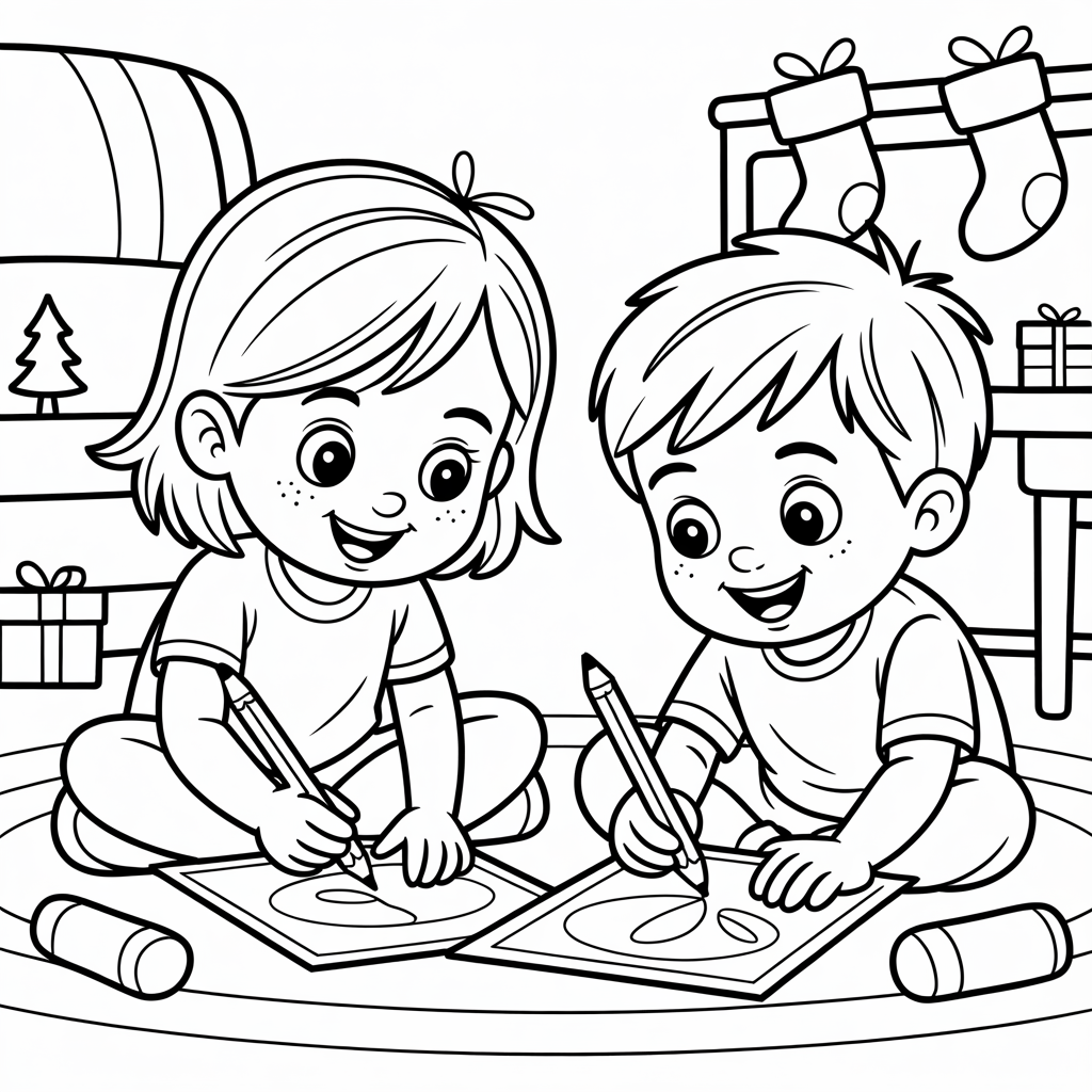 Weihnachtsbilder zum Ausmalen Kinder malen