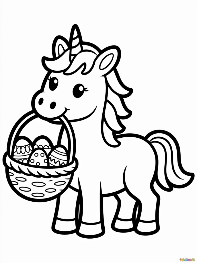 Einhorn Osterkorb
