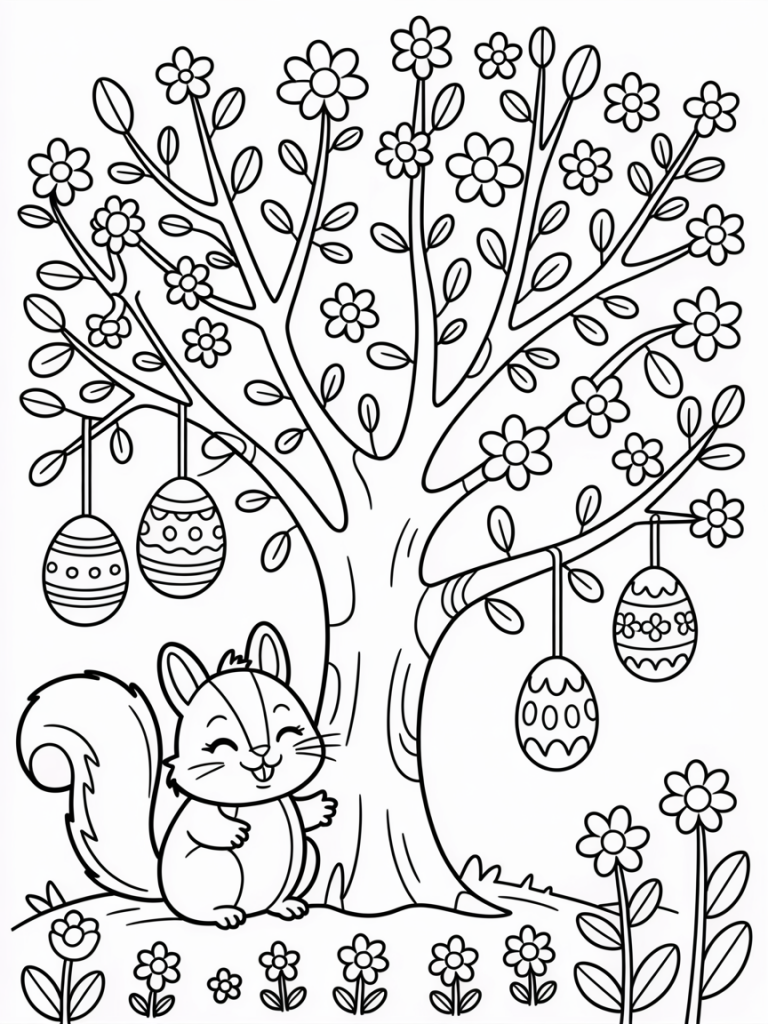 Osterbaum Eichhörnchen